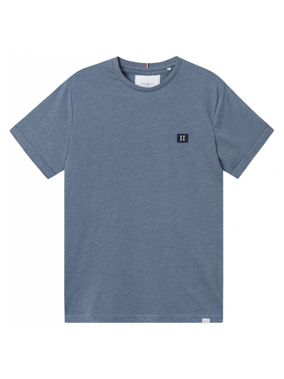 Les Deux Piece t-shirt - China Blue Melange / Dark navy-Off white